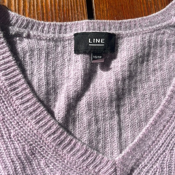 Line cashmere sweater Lilac - Picture 1 of 3